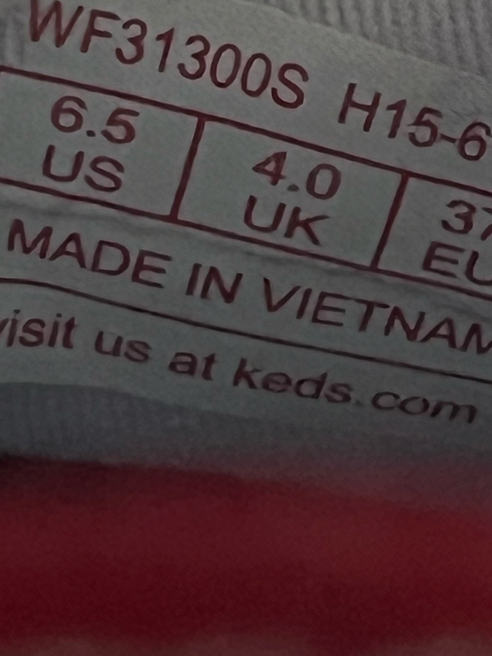 Keds Champion Lace-Up Sneakers. Red and white. 6.5. Timeless. Basic. 90’s. - Picture 7 of 7